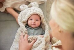 Jollein Wikkeldeken Bunny 100x105cm - Nougat 30 Jollein Wikkeldeken Bunny 100x105cm - Nougat -Baby Peuter Winkel 1200x800 236