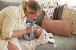 Jollein Wikkeldeken Bunny 100x105cm - Nougat 32 Jollein Wikkeldeken Bunny 100x105cm - Nougat -Baby Peuter Winkel 1200x800 237