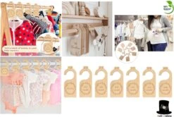 Bob Online ™ - 7 Stuks – Houten Babykastverdelers V/a Pasgeboren T/m 24 Maanden – Kinderkamer Decor – Babykledingorganisatoren – Wooden Baby Closet Dividers – Baby Shower Gift – Kraam Cadeau – Kastverdelers – Baby Kleding Maathangers - Maathangers -Baby Peuter Winkel 1200x805 2