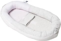 Doomoo Cocoon - Babynestje - Organisch Katoen - 74 X 46 Cm - Chine White -Baby Peuter Winkel 1200x817