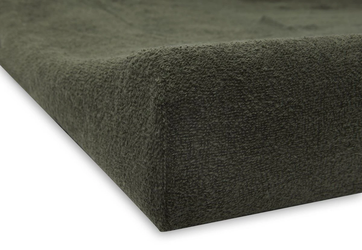 Jollein Aankleedkussenhoes Badstof 50x70cm - Ash Green/Leaf Green - 2 Stuks 4 Jollein Aankleedkussenhoes Badstof 50x70cm - Ash Green/Leaf Green - 2 Stuks - Afbeelding 2