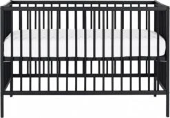 Puck Ledikant Raw Beuken Mat Zwart 60x120 Cm