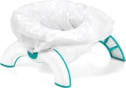 OXO Tot 2-in-1 Plaspotje En WC Verkleiner - Plaspotje Voor Onderweg - Potjes - Potje Peuter- Wit/Teal -Baby Peuter Winkel 1200x837 1