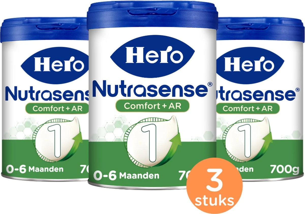 Hero Baby Nutrasense Comfort+ 1 - Flesvoeding Van 0 Tot 6 Maanden - 3 X 700 Gram 6 Hero Baby Nutrasense Comfort+ 1 - Flesvoeding Van 0 Tot 6 Maanden - 3 X 700 Gram - Afbeelding 4