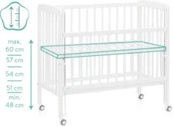 Wieg - Co-sleeper XL - 2 In 1 - 90 X 45 Cm - Incl. Matras - Massief Beukenhout – Nino - Fillikid -Baby Peuter Winkel 1200x875 3