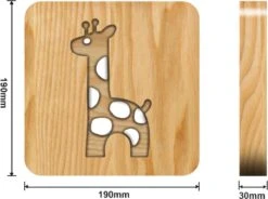 Merkloos Lamp - Nachtlampje Hout Led Giraffe - Giraf - Meisje – Jongen - Kinderkamer – Babykamer – Slaapkamer - Peuter – Kleuter – Cadeau – Kerst – Sinterklaas -Baby Peuter Winkel 1200x893 4