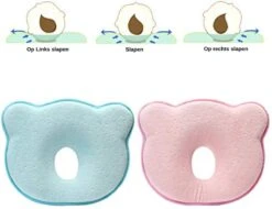 Baby IQ Orthopedisch Baby Hoofdkussen – Traagschuim – Tegen Plat Achterhoofd – Baby Kussen Plat Hoofd - Kraamcadeau – Blauw – Incl Gratis Bandana Slabber -Baby Peuter Winkel 1200x924