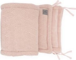 Jollein Bedomrander River Knit 180x35cm - Pale Pink -Baby Peuter Winkel 1200x949 3