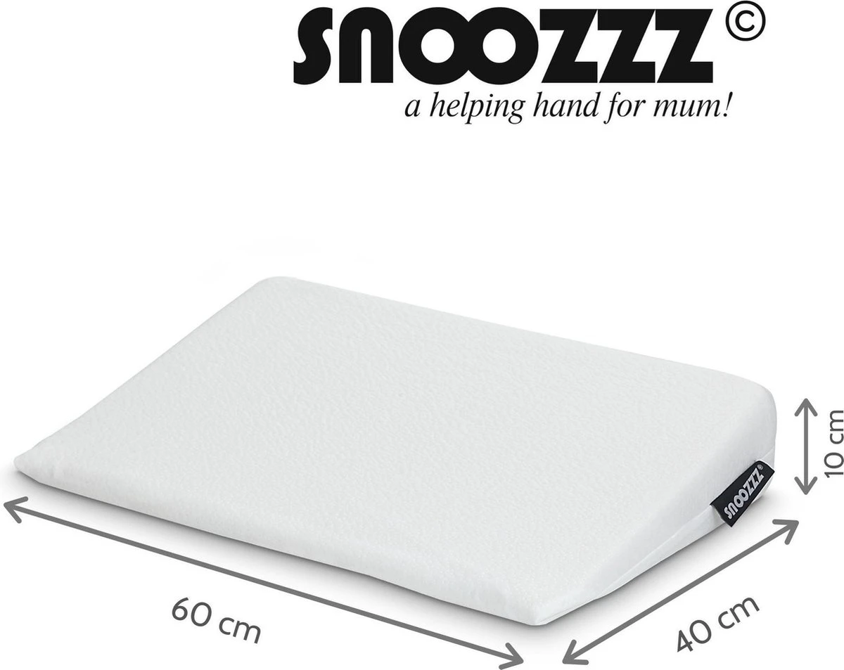 Snoozzz Reflux Kussen - Baby Hellend Kussen Voor Ledikant - Ventilerend - Met Wasbare Hoes - Wit 9 Snoozzz Reflux Kussen - Baby Hellend Kussen Voor Ledikant - Ventilerend - Met Wasbare Hoes - Wit - Afbeelding 7