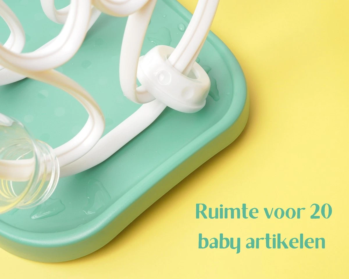 Flouer Flessen Droogrek - Flessenrek Baby - Droogrek Flessen Baby - Drying Rack - Afdruiprek Babyfles - Groen 8 Flouer Flessen Droogrek - Flessenrek Baby - Droogrek Flessen Baby - Drying Rack - Afdruiprek Babyfles - Groen - Afbeelding 6