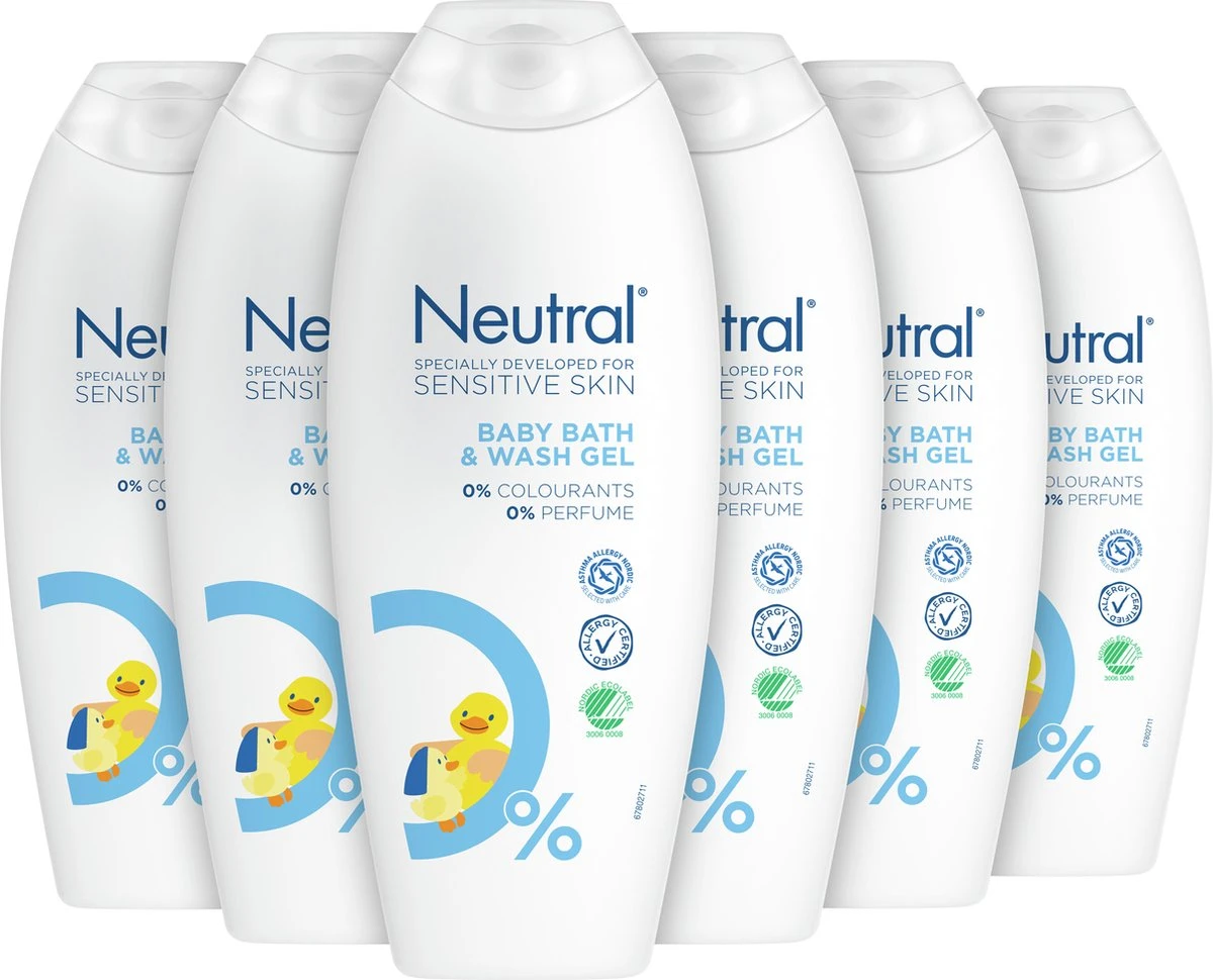 Neutral Baby Wasgel - Parfumvrij - 6 X 250 Ml 7 Neutral Baby Wasgel - Parfumvrij - 6 X 250 Ml - Afbeelding 5