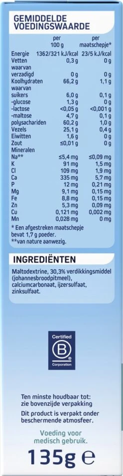 Nutrilon Nutriton – Bij Spugen Toe Te Voegen Aan Borst- En Flesvoeding – 135g -Baby Peuter Winkel 310x1200 1