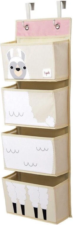 3 Sprouts - Hanging Wall Organizer - White Llama