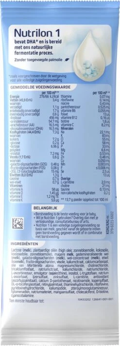 Nutrilon 1 Volledige Zuigelingenvoeding – Flesvoeding Vanaf De Geboorte – 3 Sachets -Baby Peuter Winkel 418x1200
