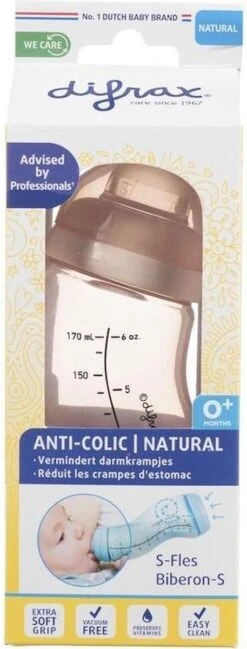 Difrax Anti-Colic S-Babyfles Natural - 170 Ml - Blossom/Roze -Baby Peuter Winkel 457x1200 2