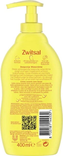 Zwitsal Baby Zeepvrije Wascrème - 3 X 400 Ml - Voordeelverpakking -Baby Peuter Winkel 488x1200 1