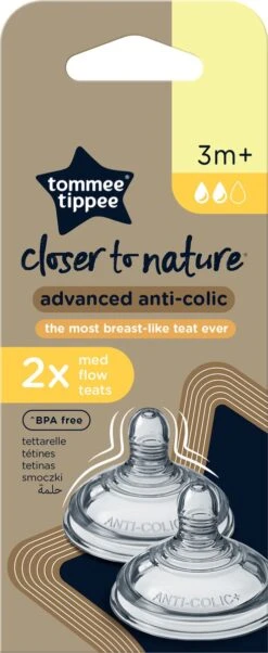 Tommee Tippee Advanced Anti-Colic Zuigfles Spenen, Borst-achtig, Zacht Silicone, Normale Uitstroomsnelheid, 3m+, Verpakking Van 2 18 Tommee Tippee Advanced Anti-Colic Zuigfles Spenen, Borst-achtig, Zacht Silicone, Normale Uitstroomsnelheid, 3m+, Verpakking Van 2 -Baby Peuter Winkel 492x1200 1