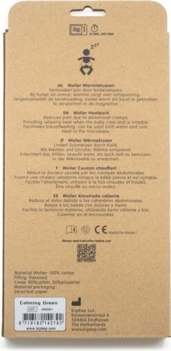 Kipkep Woller Warmtekussen - Calming Green -Baby Peuter Winkel 586x1200 2