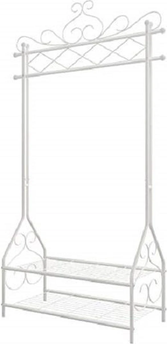 Songmics Vintage Kledingstandaard – Kledingrek - Rek Met Kledingstang En 2 Planken 8 Songmics Vintage Kledingstandaard – Kledingrek - Rek Met Kledingstang En 2 Planken - Afbeelding 6