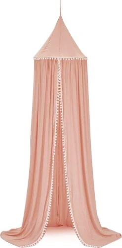 By Baboo Klamboe Baby 245cm - Roze - Katoen - Pompons