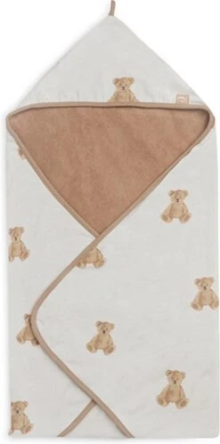 Jollein Badcape 75x75cm Teddy Bear - GOTS -Baby Peuter Winkel 594x1200
