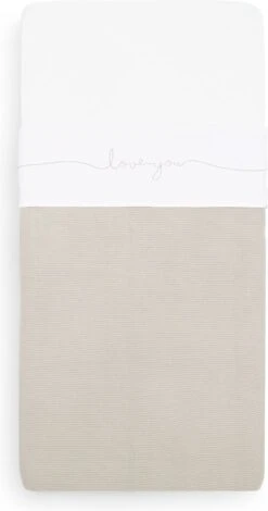 Jollein Baby Laken Ledikant 120x150cm Love You - Nougat -Baby Peuter Winkel 630x1200 3