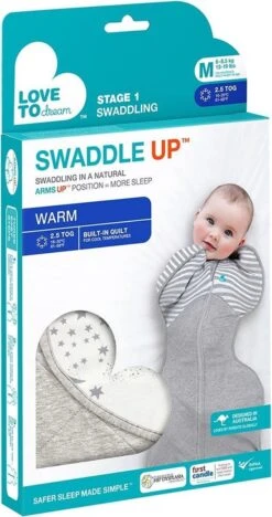 Love To Dream™ Babyslaapzak Swaddle Up™ - Inbakeren - Baby 3-6 Maanden - 6-8.5 Kg - Winter - Wit -Baby Peuter Winkel 634x1200 6