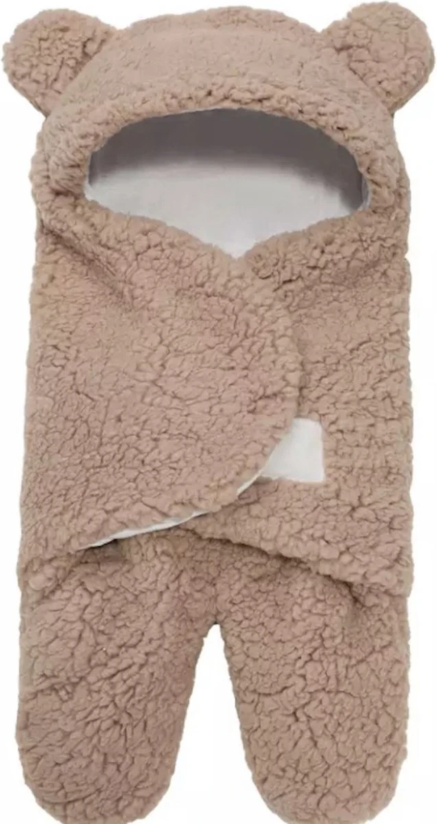 IL BAMBINI - Zachte Fleece Teddy Beer Inbakerdoek - Slaapzak - Newborn - Bruin 3 IL BAMBINI - Zachte Fleece Teddy Beer Inbakerdoek - Slaapzak - Newborn - Bruin
