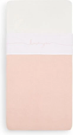 Jollein Baby Laken Ledikant 120x150cm Love You - Pale Pink -Baby Peuter Winkel 649x1200 1