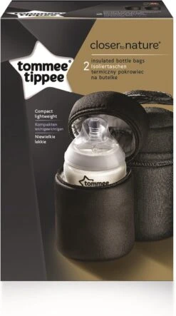 Tommee Tippee Closer To Nature - Geïsoleerde Tas Voor Zuigflessen - Set Van 2 - Zwart -Baby Peuter Winkel 669x1200 1