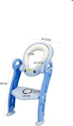 Universeel Toilet Training Met Trapje - Blauw - Opvouwbaar WC Bril Verkleiner Met Handvaten En Opstapje - Zindelijkheid Training - Toilet Bril Zitje - Zacht Rubber Afneembaar En Wasbaar Zitje - Urinoirs Voor Peuters Leeftijd: 2 Tot 7 Jaar -Baby Peuter Winkel 700x1200