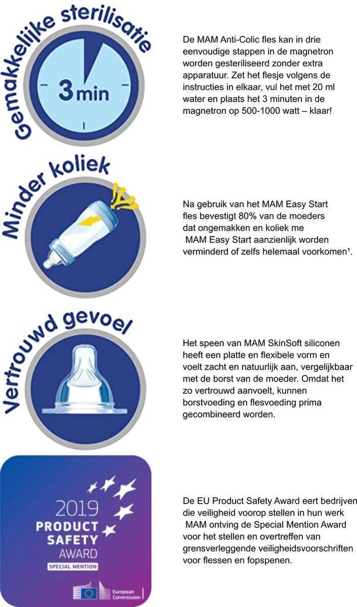 Mam Easy Anti Colic Zuigfles 130ml | Groen | Vanaf 0 Maanden | Ideale Drinkfles In Combinatie Met Borstvoeding 4 Mam Easy Anti Colic Zuigfles 130ml | Groen | Vanaf 0 Maanden | Ideale Drinkfles In Combinatie Met Borstvoeding - Afbeelding 2