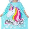 JAXY Badcape Baby - Badcape - Baby Badjas - Omslagdoek - Omslagdoek - Baby Handdoek Met Capuchon - Strandhanddoek - Badponcho - Poncho Handdoek - Microfiber - 60x90cm - Unicorn -Baby Peuter Winkel 720x1200