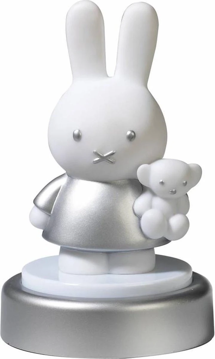 Bambolino Toys - Nijntje Nachtlampje - LED - Zilver - Kinderkamer - Decoratie 4 Bambolino Toys - Nijntje Nachtlampje - LED - Zilver - Kinderkamer - Decoratie - Afbeelding 2