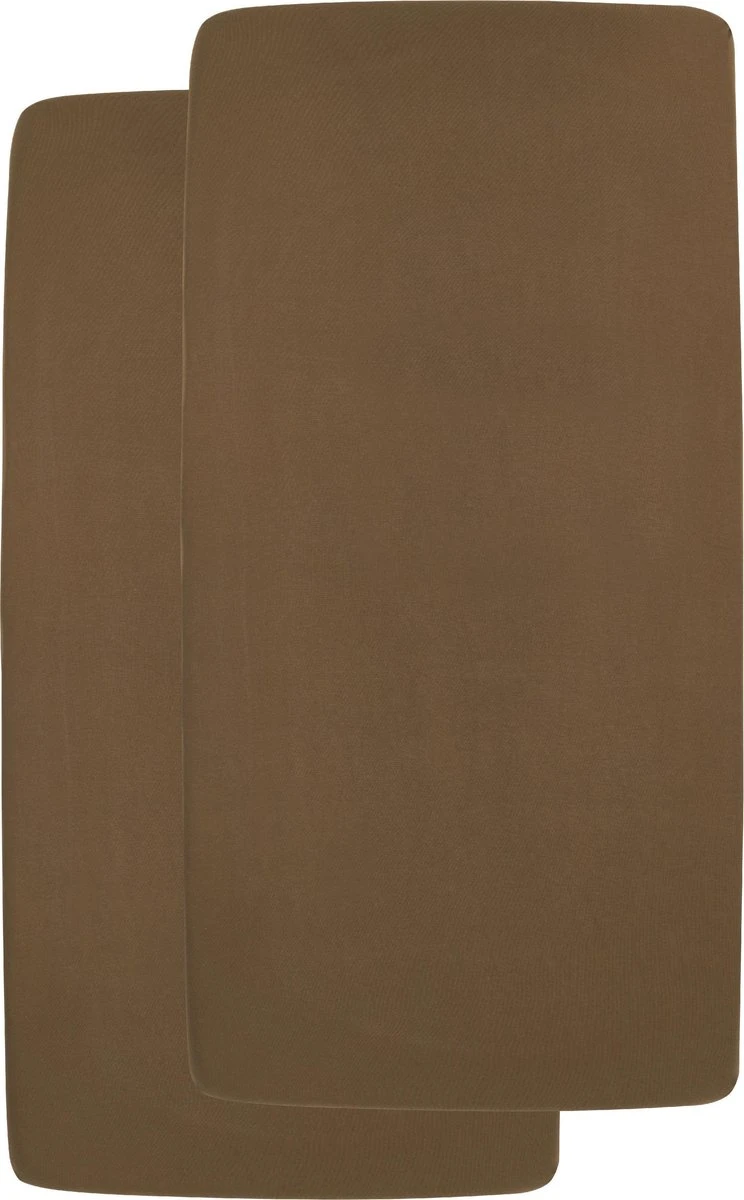 Meyco Jersey Hoeslaken Juniorbed - 2-pack - Chocolate - 70x140/150cm 4 Meyco Jersey Hoeslaken Juniorbed - 2-pack - Chocolate - 70x140/150cm - Afbeelding 2