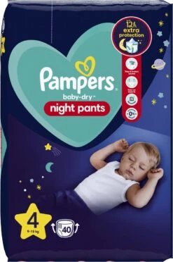 Pampers® Pampers - Night Pants - Maat 4 - Small Pack - 40 Luierbroekjes -Baby Peuter Winkel 796x1200