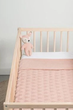 Jollein Baby Deken Wieg 75x100cm River Knit - Pale Pink/Coral Fleece -Baby Peuter Winkel 800x1200 123
