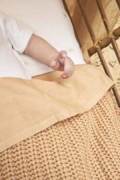 Meyco Ledikant Laken Uni 2-pack - 100x150cm - Camel/Warm Sand -Baby Peuter Winkel 800x1200 245