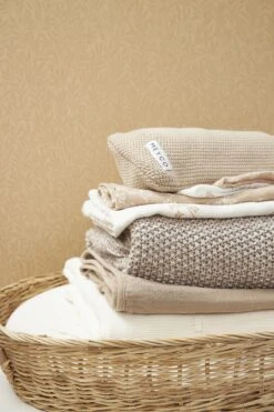 Meyco Branches Hoeslaken Boxmatras - Sand - 75x95cm -Baby Peuter Winkel 800x1200 96