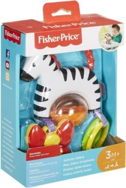 Fisher Price - Activity Zebra - Rammelaar - Speeltje En Bijtring - Grijpspeelgoed -Baby Peuter Winkel 803x1200 9