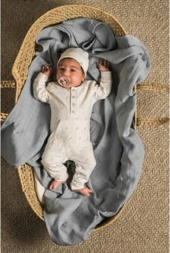 Jollein Hydrofiele Doek Large 115x115cm Bamboe Katoen - Ash Green - 2 Stuks -Baby Peuter Winkel 806x1200 4