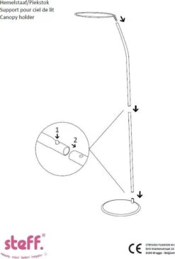 Steff - Piekstok - Hemelstaaf - Wit - 150 Cm - Voor Sluier - Universele Maat -Baby Peuter Winkel 812x1200 7
