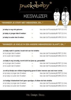 Puckababy Inbakerslaapzak Original Mini 3-6m - White Pucky -Baby Peuter Winkel 849x1200 3