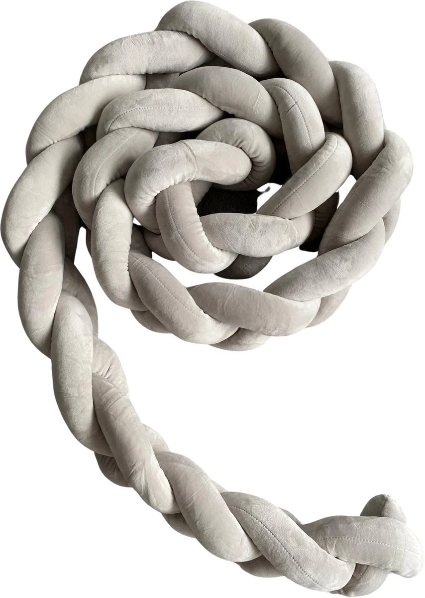 IL BAMBINI Gevlochten Baby Bed Bumper Treccia - Bedomrander - Box Omrander - Hoofdbeschermer - Boxrand - Bedbumper - Stootrand - Boxomrander - (3 Meter) Grijs 3 IL BAMBINI Gevlochten Baby Bed Bumper Treccia - Bedomrander - Box Omrander - Hoofdbeschermer - Boxrand - Bedbumper - Stootrand - Boxomrander - (3 Meter) Grijs