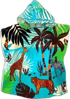 Bad Cape/poncho Voor Kinderen 60 X 120 Cm Microvezel - Bad Poncho's Met Savanne Safari Dieren -Baby Peuter Winkel 856x1200