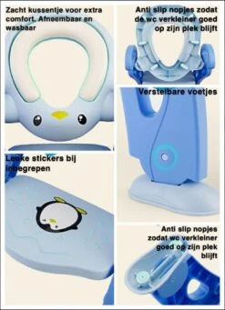Universeel Toilet Training Met Trapje - Blauw - Opvouwbaar WC Bril Verkleiner Met Handvaten En Opstapje - Zindelijkheid Training - Toilet Bril Zitje - Zacht Rubber Afneembaar En Wasbaar Zitje - Urinoirs Voor Peuters Leeftijd: 2 Tot 7 Jaar -Baby Peuter Winkel 870x1200