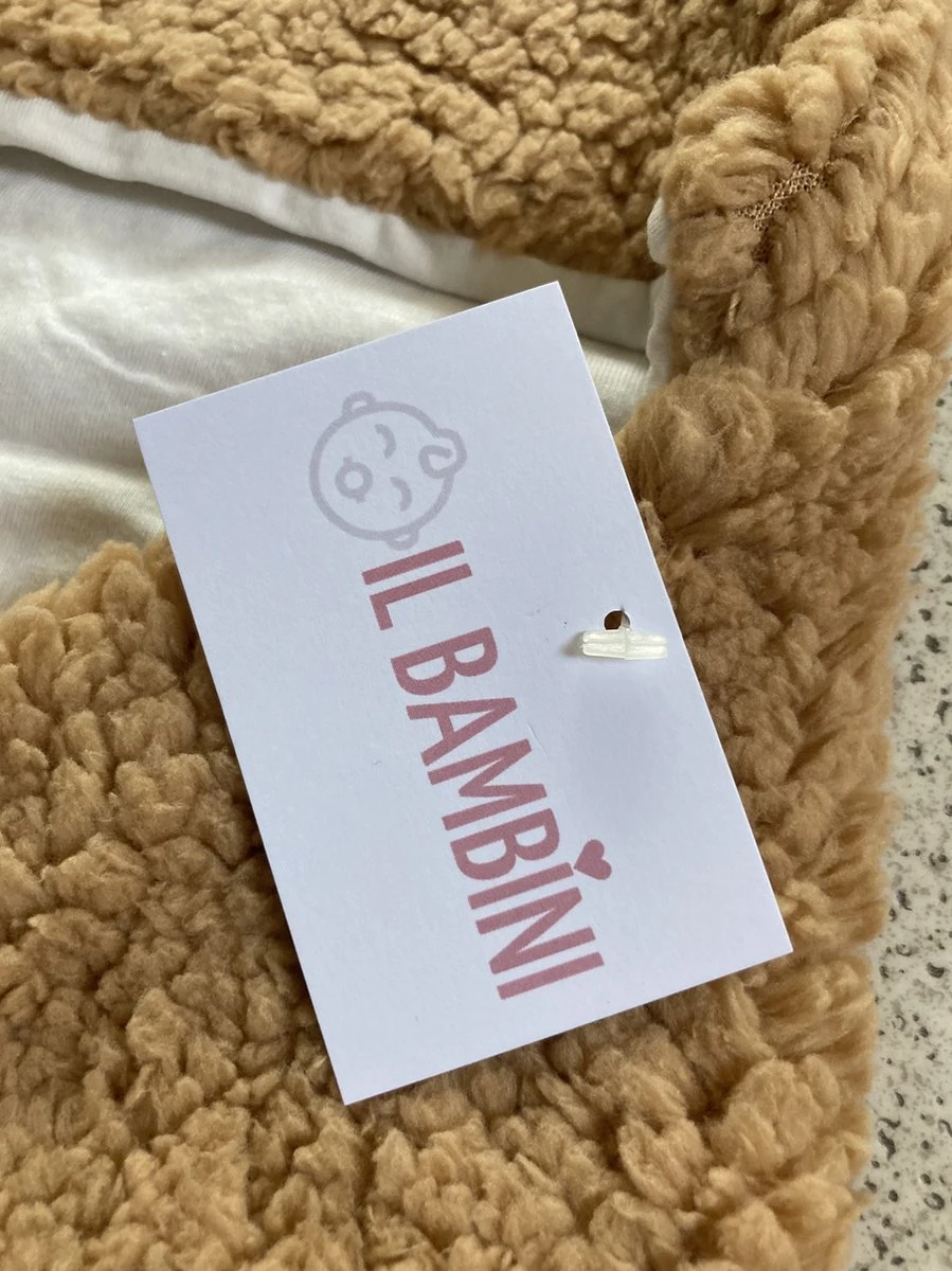 IL BAMBINI - Zachte Fleece Teddy Beer Inbakerdoek - Slaapzak - Newborn - Bruin 4 IL BAMBINI - Zachte Fleece Teddy Beer Inbakerdoek - Slaapzak - Newborn - Bruin - Afbeelding 2