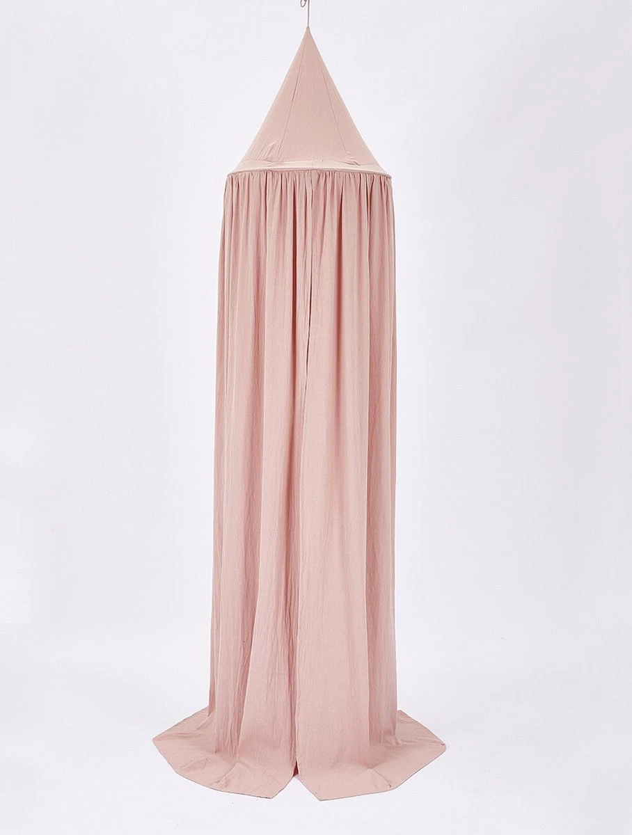 IL BAMBINI - Katoenen Klamboe Voor Babykamer - Hemeltje Voor Babybedje -Decoratie Kinderkamer - Roze 9 IL BAMBINI - Katoenen Klamboe Voor Babykamer - Hemeltje Voor Babybedje -Decoratie Kinderkamer - Roze - Afbeelding 7