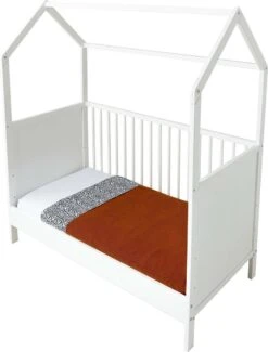 Prénatal Ledikant Huisje - Babykamer Accessoires - Babybed 60 X 120cm - Wit