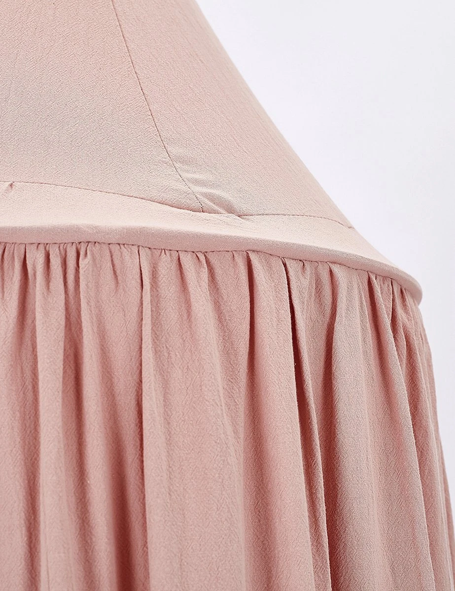 IL BAMBINI - Katoenen Klamboe Voor Babykamer - Hemeltje Voor Babybedje -Decoratie Kinderkamer - Roze 5 IL BAMBINI - Katoenen Klamboe Voor Babykamer - Hemeltje Voor Babybedje -Decoratie Kinderkamer - Roze - Afbeelding 3